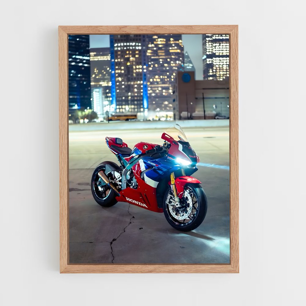 Poster Cbrrr-r fireblade impressionnant – affiche Honda Moto (vue 4)